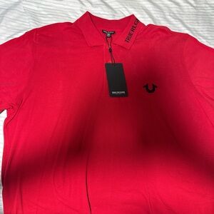 True Religion Bold Red Polo for Men